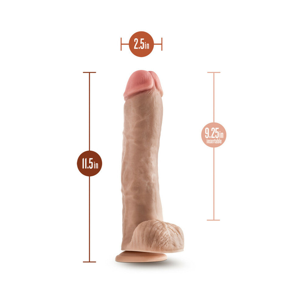 Blush Hung Rider Hammer 10" Dildo w/Suction Cup - Flesh