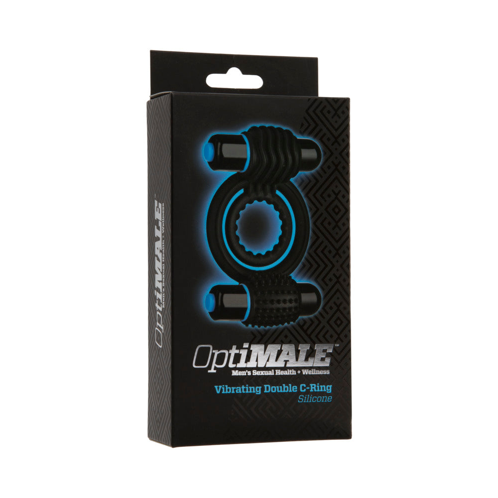 OptiMale Vibrating Double C Ring - Black