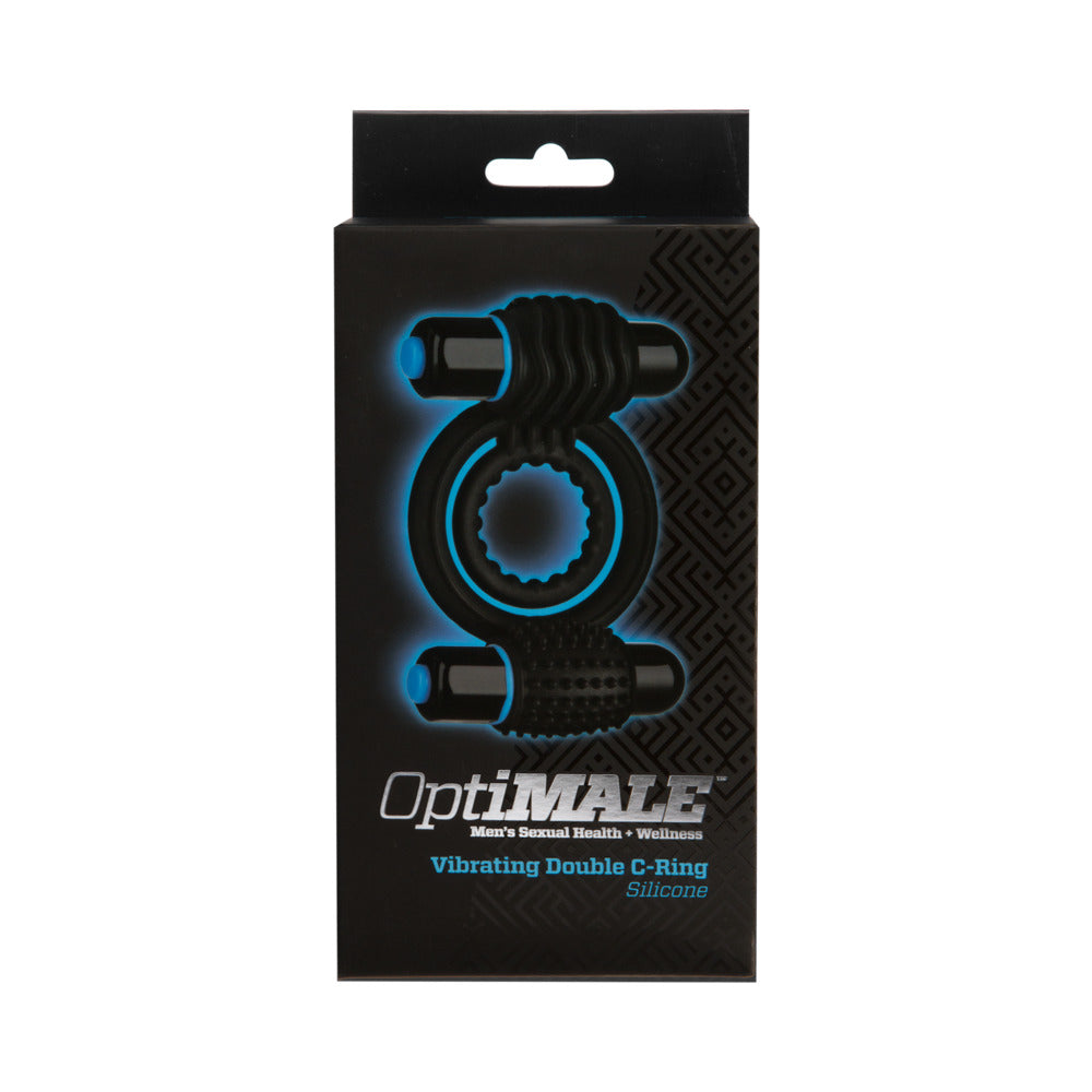 OptiMale Vibrating Double C Ring - Black