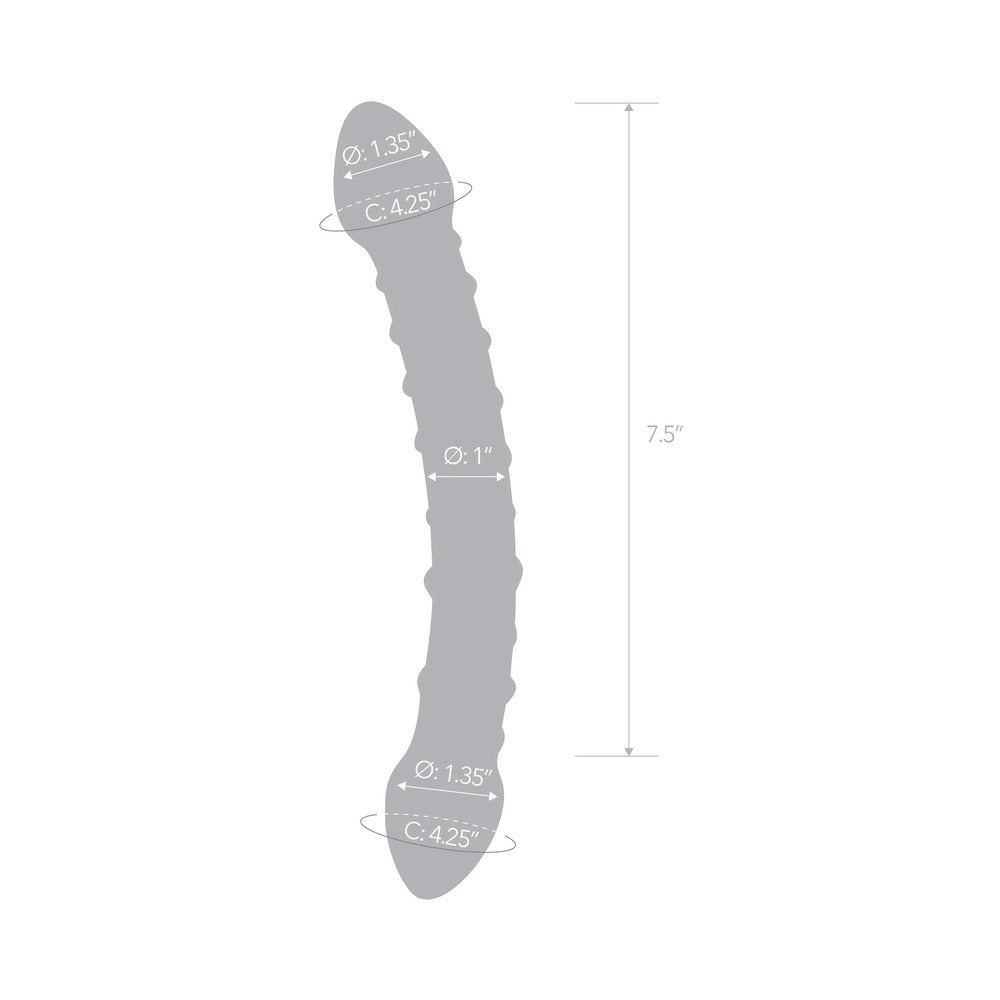 Glas Double Trouble Glass Dildo 10"