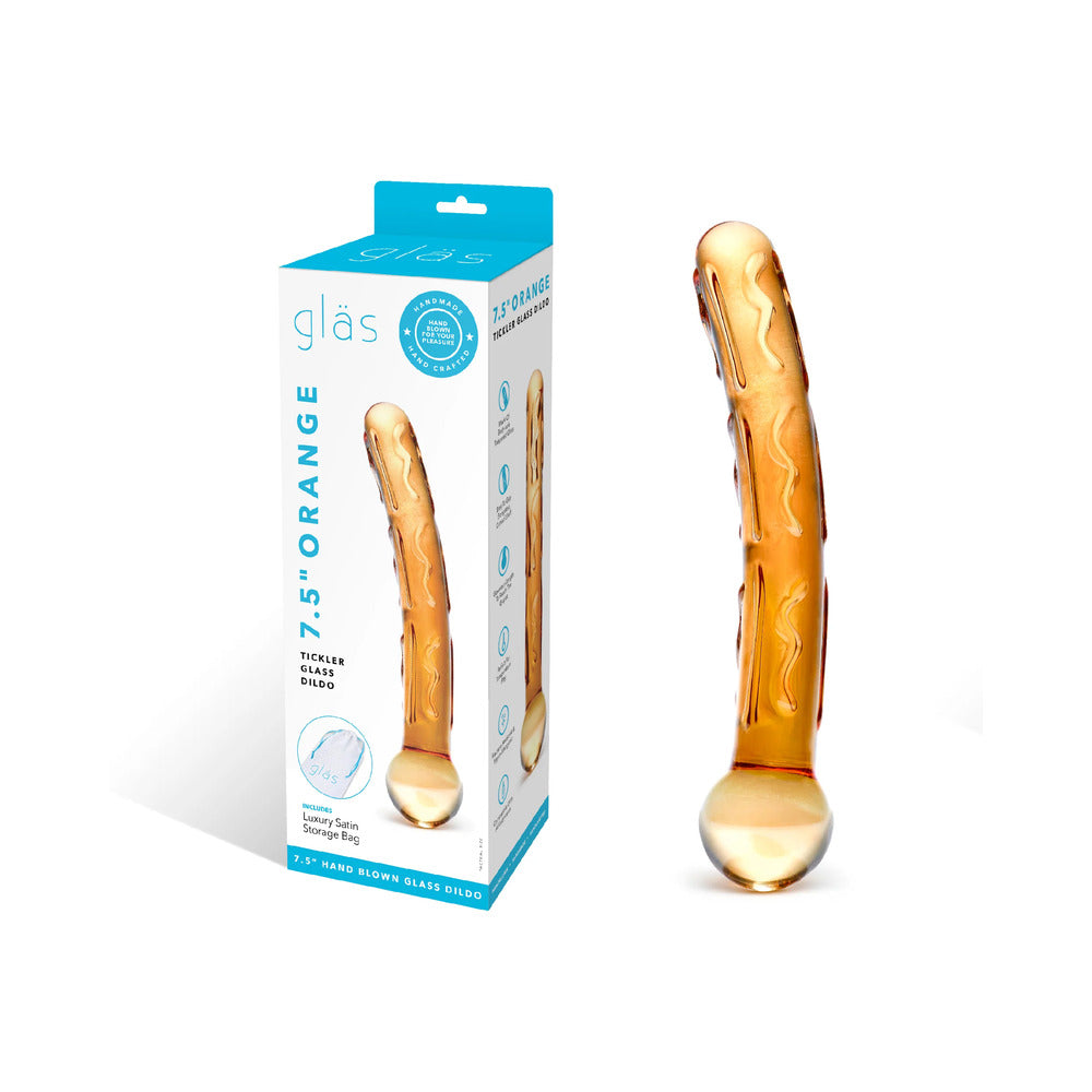 Glas Tickler Dildo - Orange