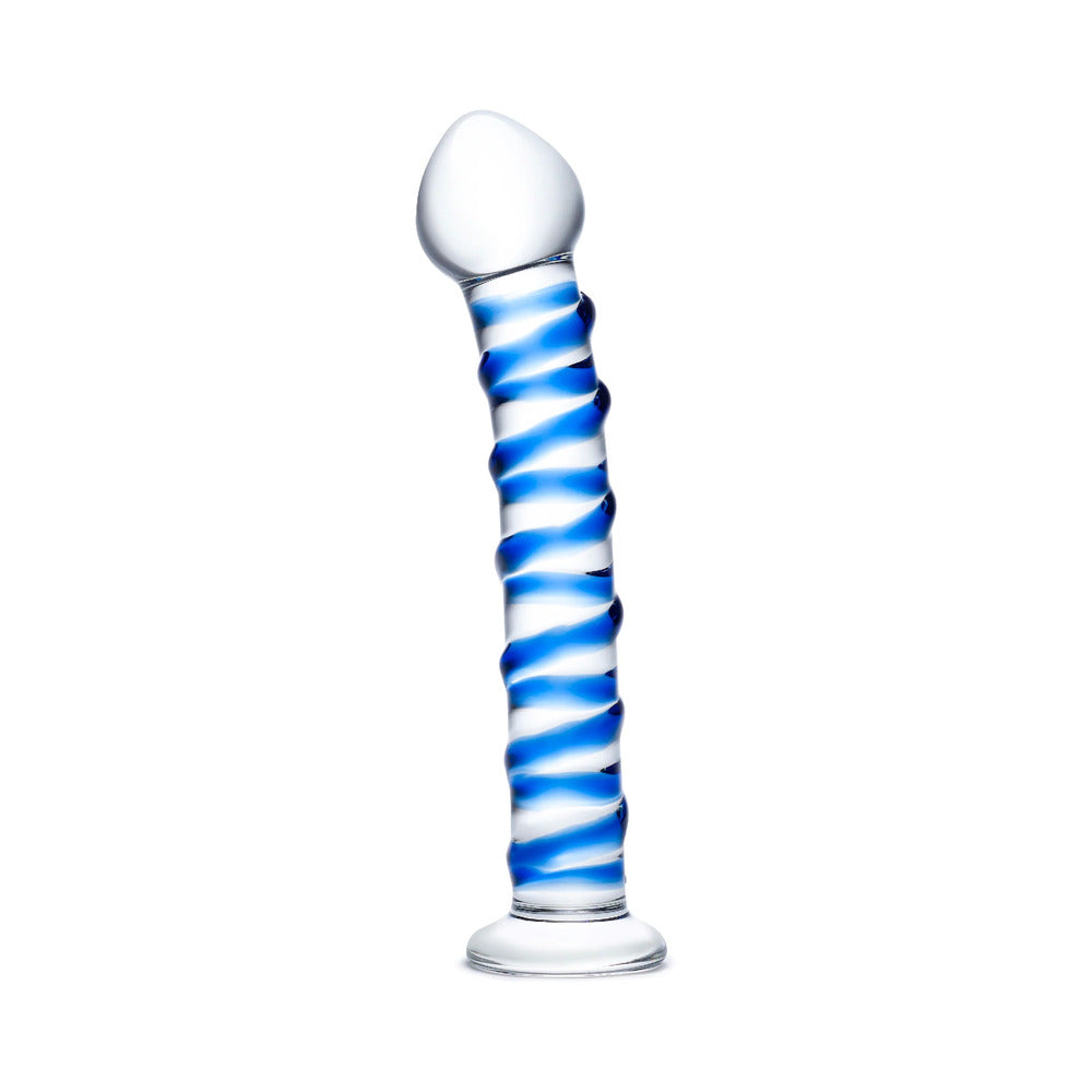 Glas Spiral Glass Dildo - Blue