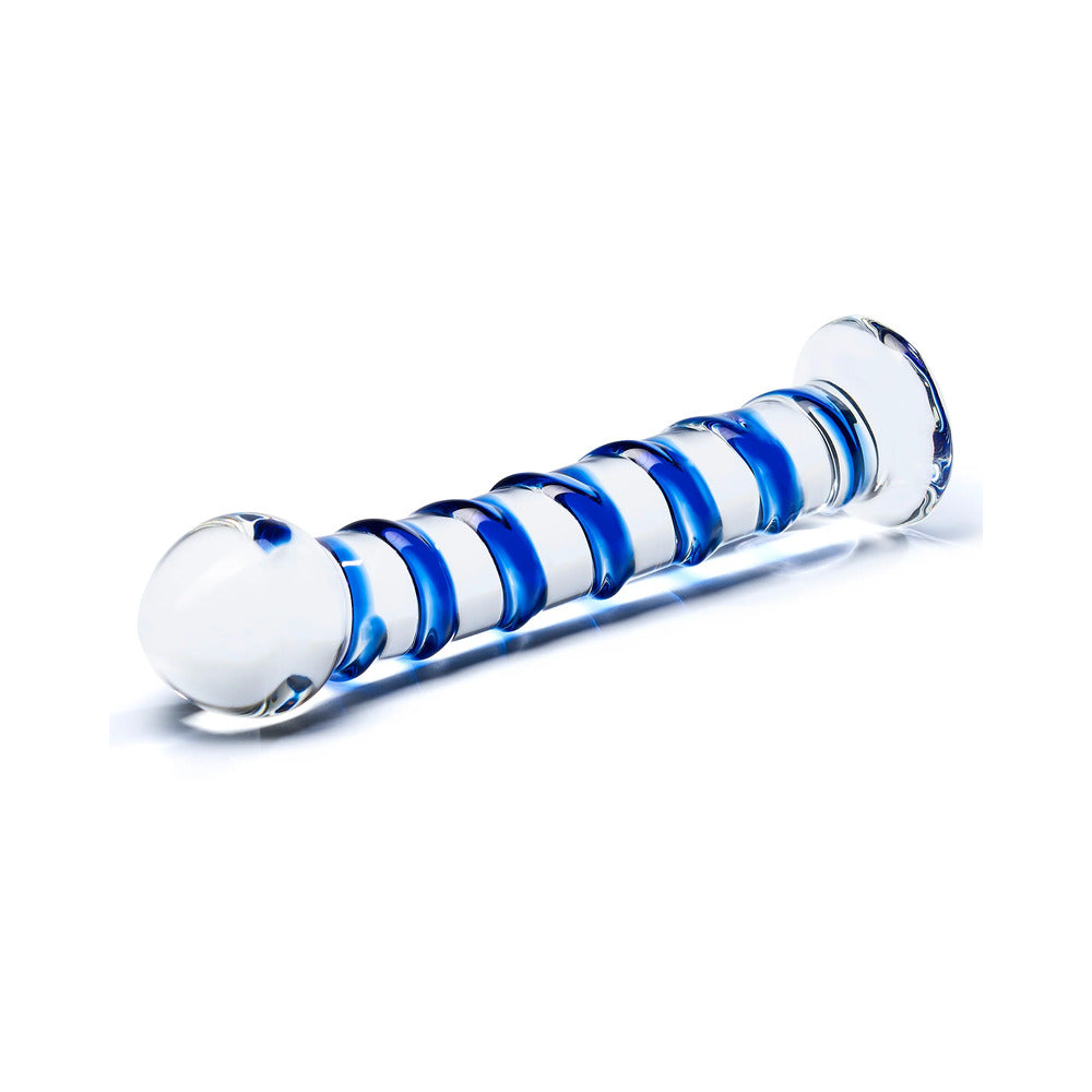 Glas Spiral Glass Dildo - Blue