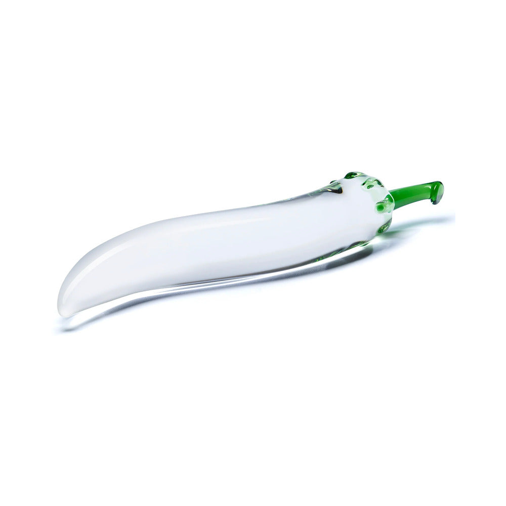 Glas Glass Naturals Chili Pepper Dildo-Clear 8"