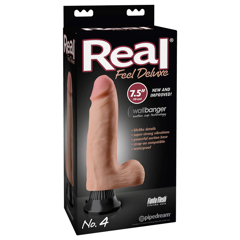 Real Feel Deluxe No. 4 7.5" Vibe Waterproof - Flesh