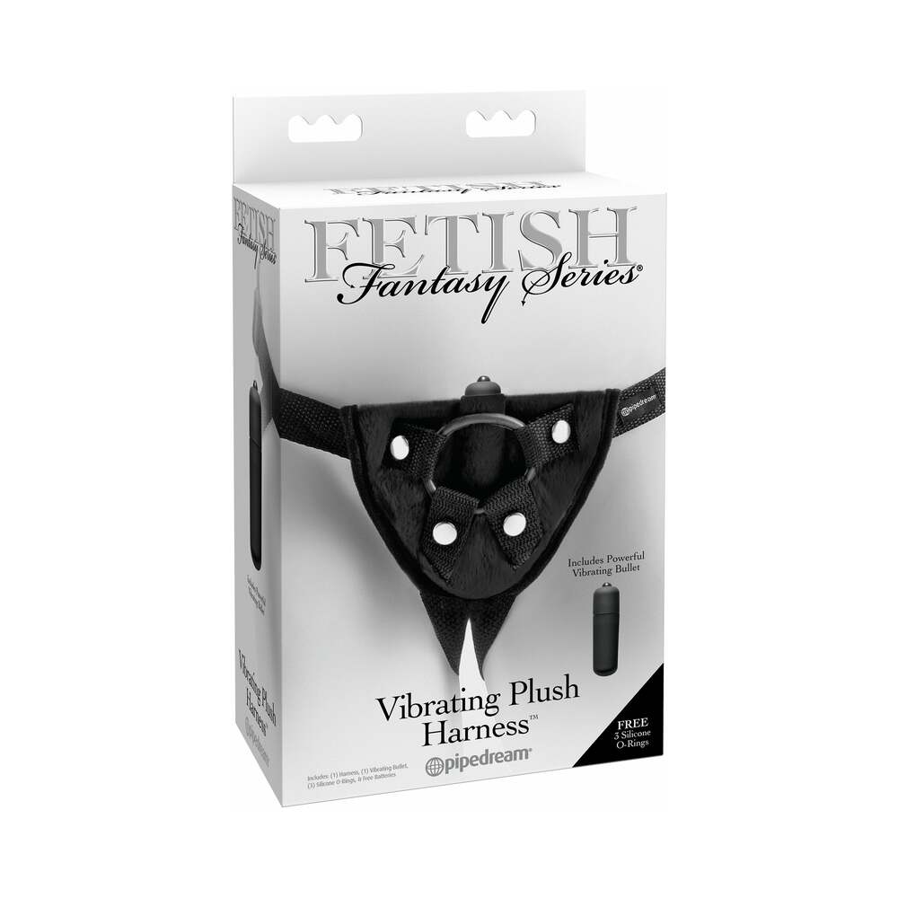 Fetish Fantasy Series Vibrating Plush Harness - Black
