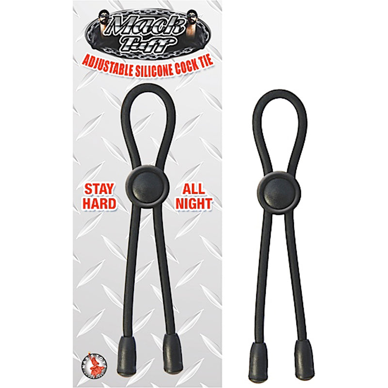 Mack Tuff Adjustable Silicone Cock Tie - Black