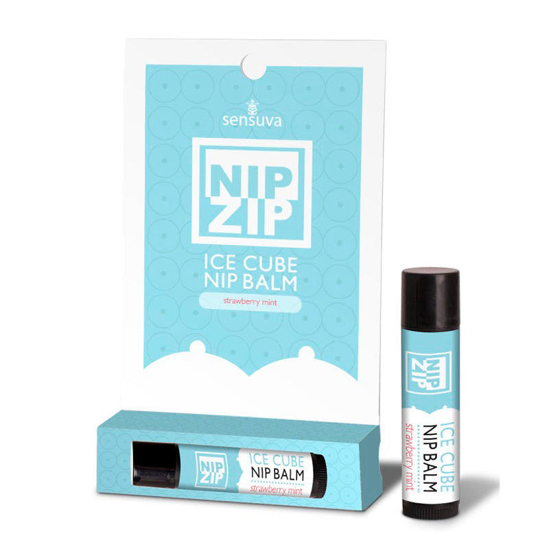 Sensuva Nip Zip Ice Cube Nip Balm-Strawberry Mint