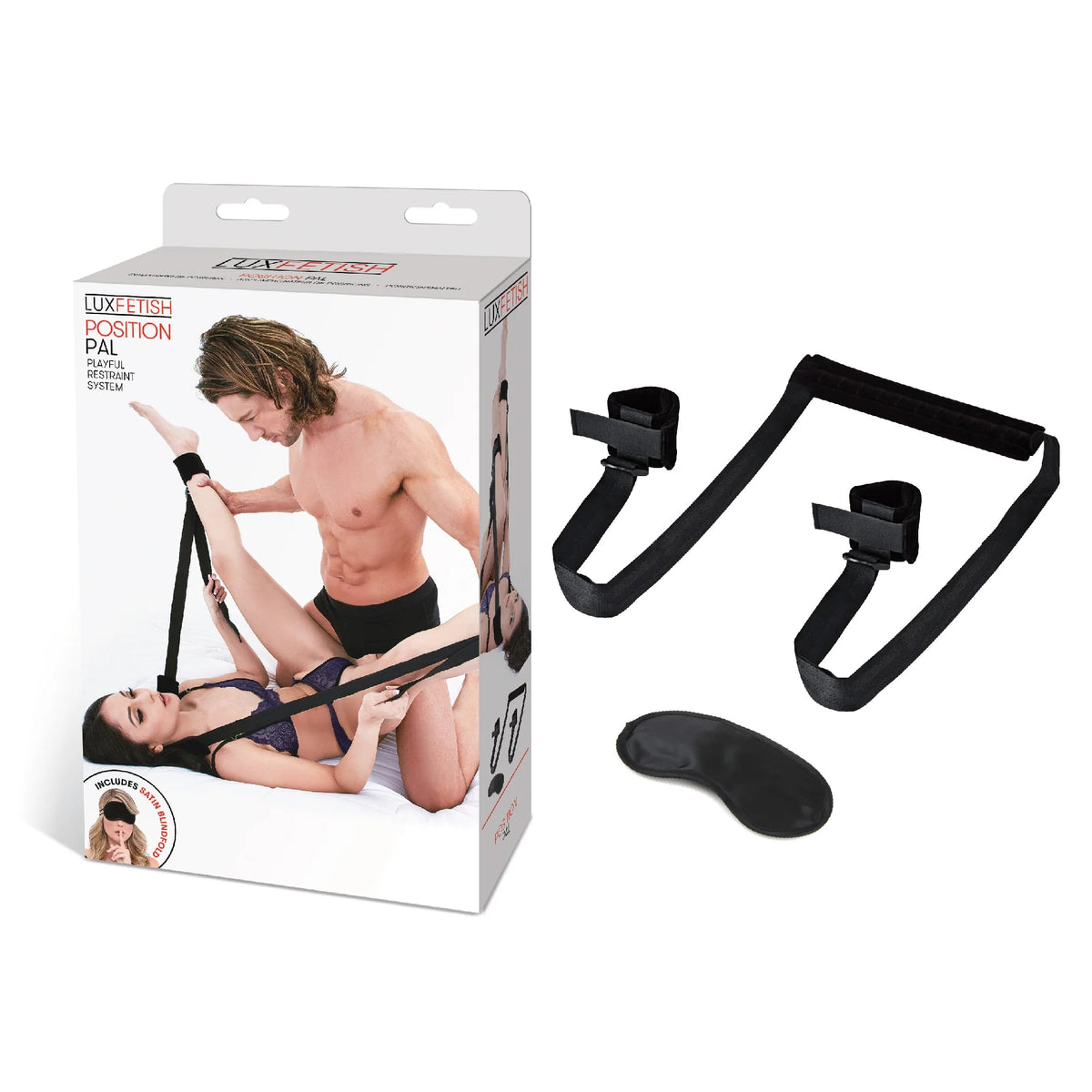 Lux Fetish Position Pal Sex Sling-Black