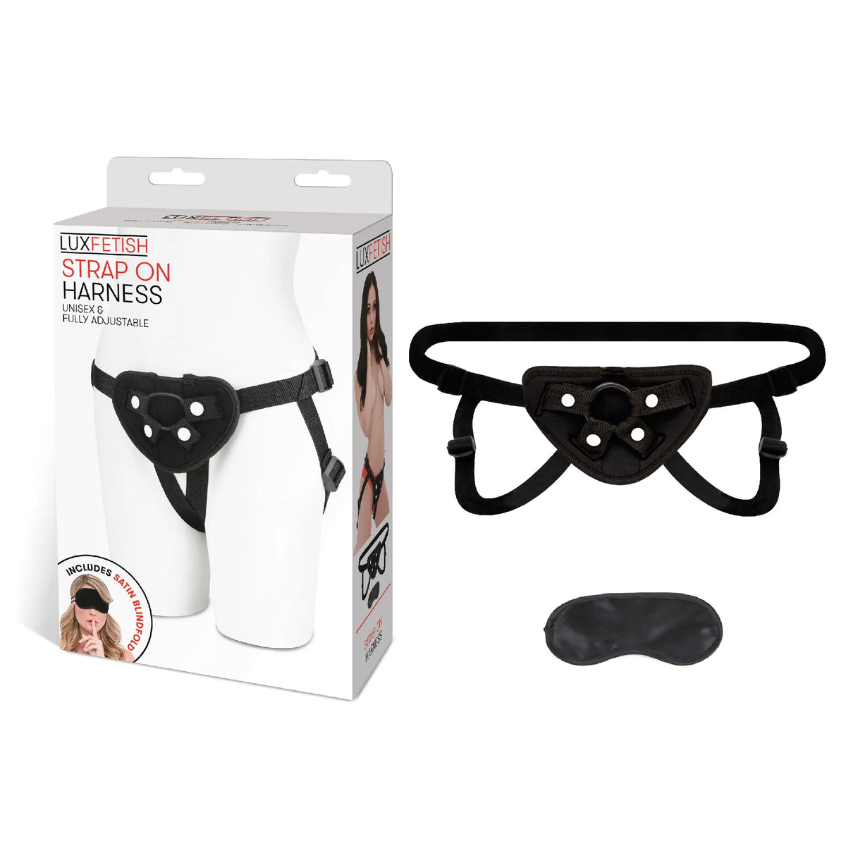 Lux Fetish Strap On Harness - Black