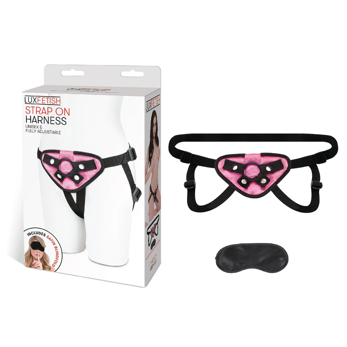 Lux Fetish Strap On Harness - Pink