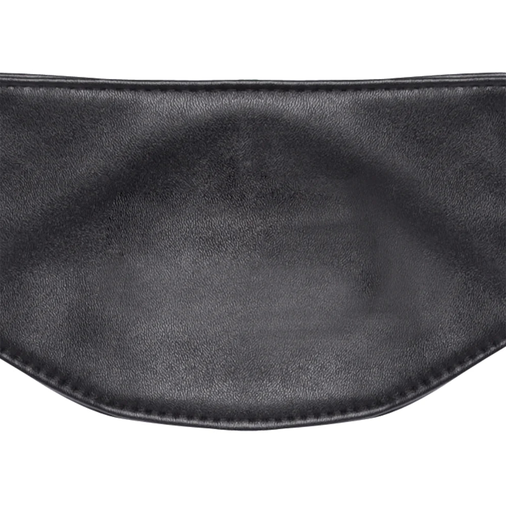 Lux Fetish Patent Leather Strap On Harness - Black
