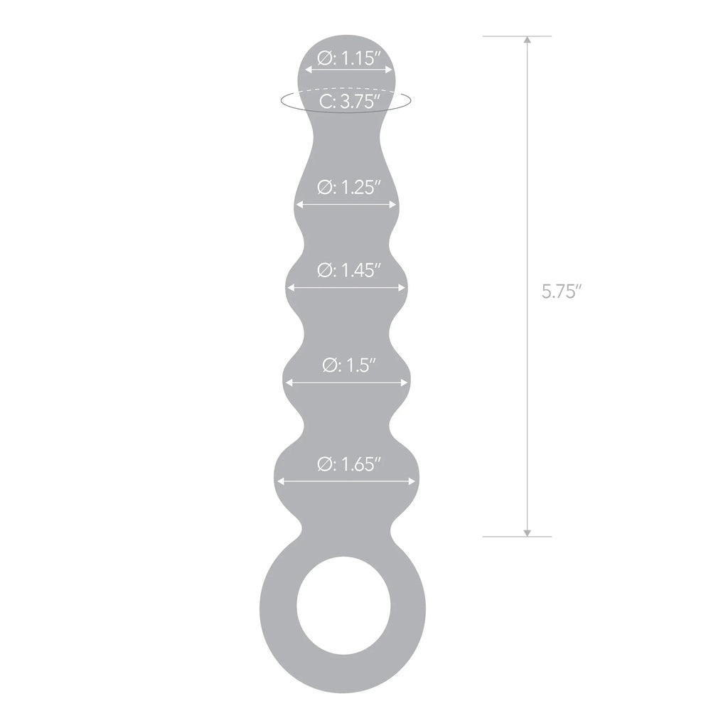 Glas Quintessence Beaded Anal Slider