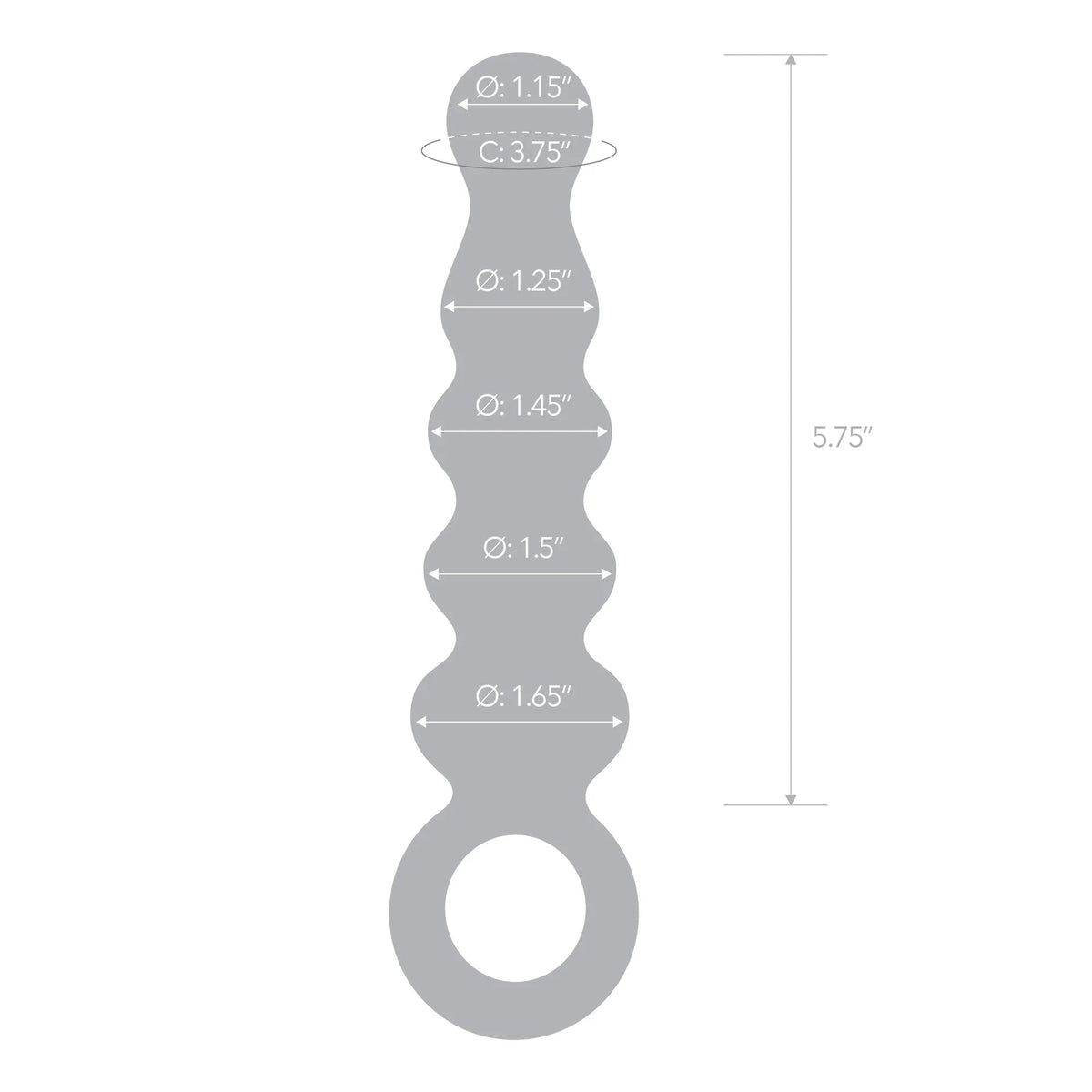 Glas Quintessence Beaded Anal Slider