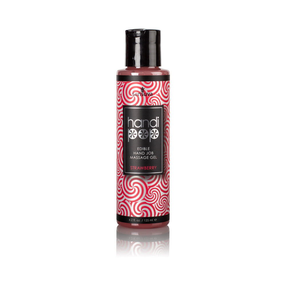 Sensuva Handi-Pop Hand Job Massage Gel-Strawberry 4.2oz