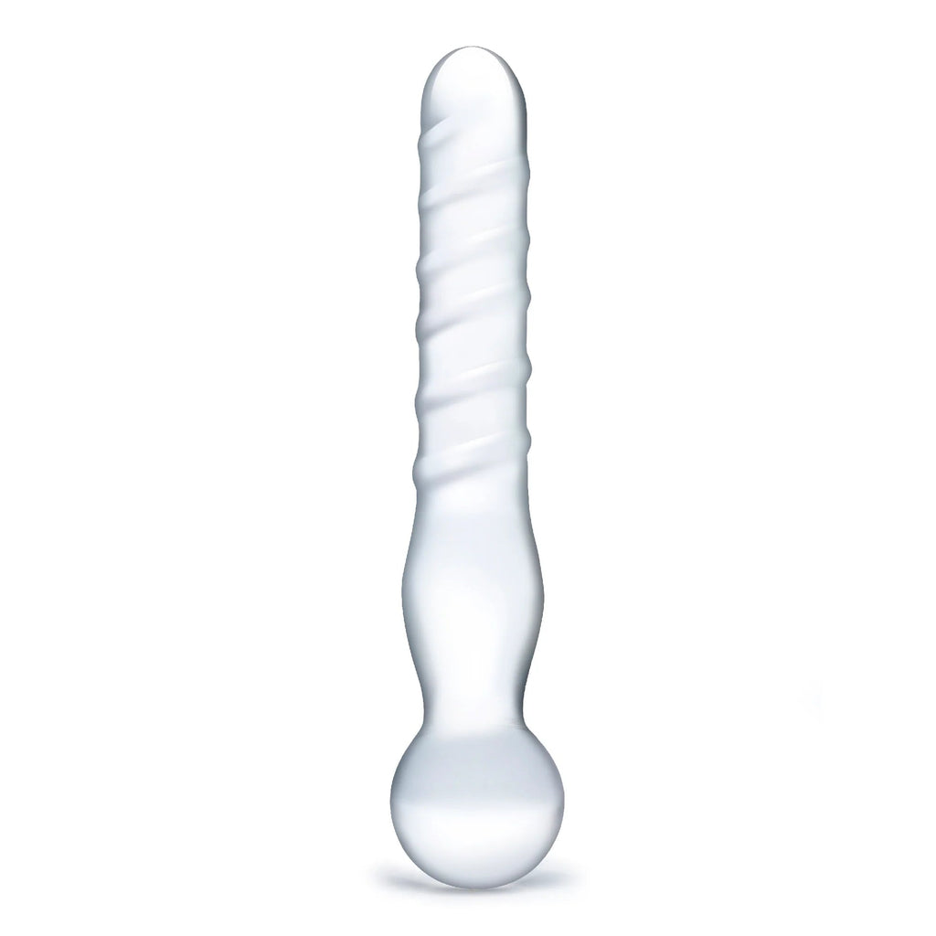Glas Joystick Clear Glass Dildo-Clear 8"