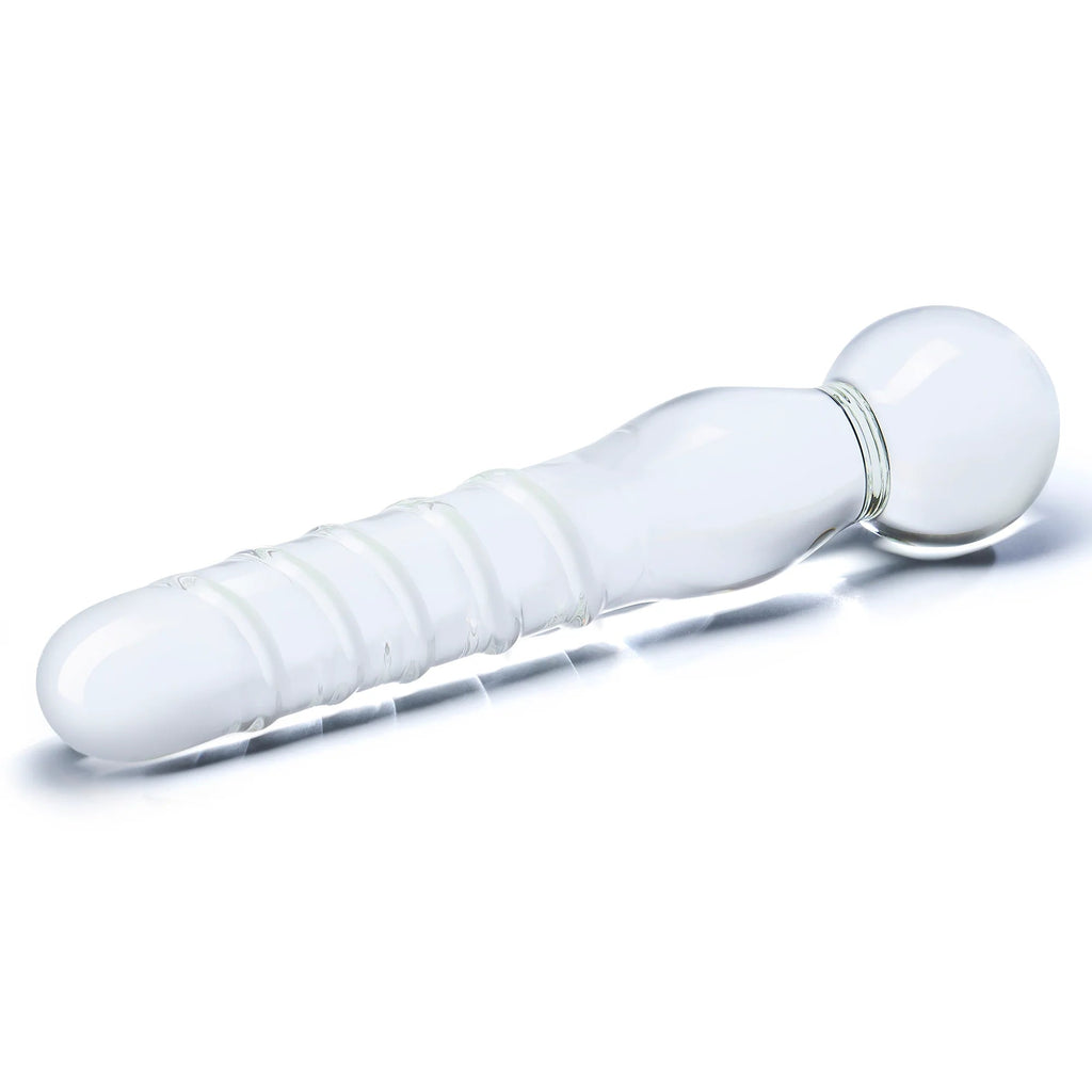 Glas Joystick Clear Glass Dildo-Clear 8"