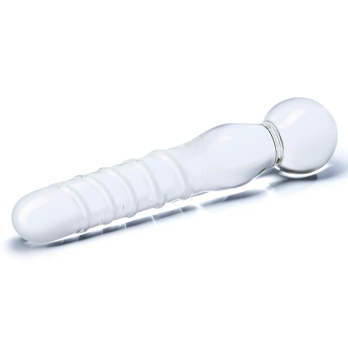 Glas Joystick Clear Glass Dildo-Clear 8"