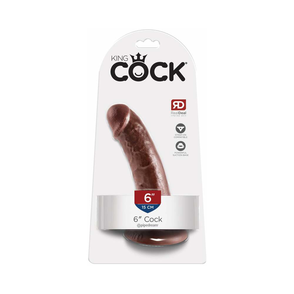 King Cock 6" Cock - Brown