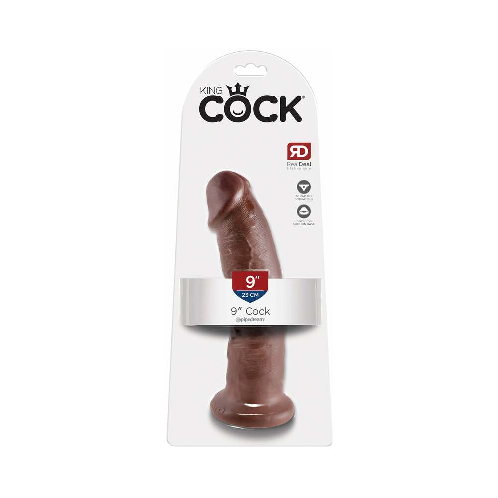 King Cock 9" Cock - Brown