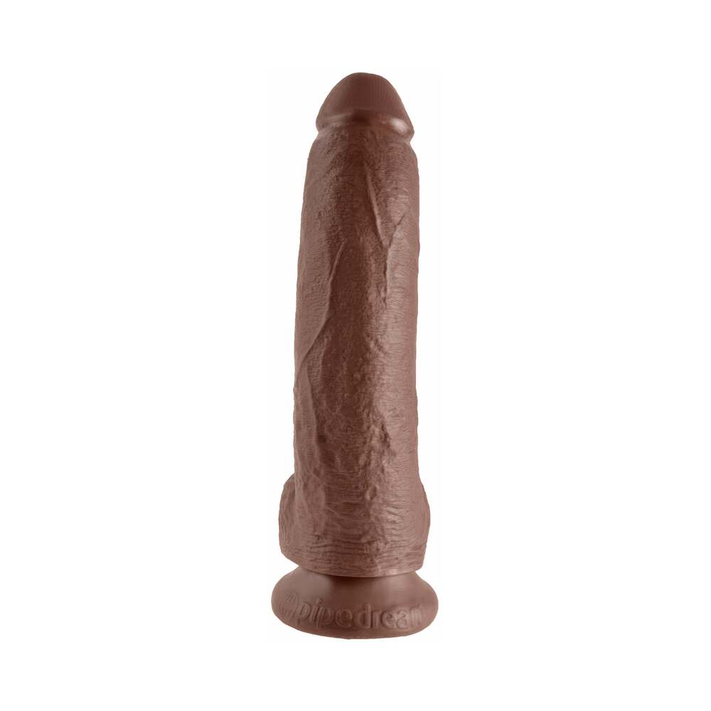 King Cock 9" Cock w/Balls - Brown