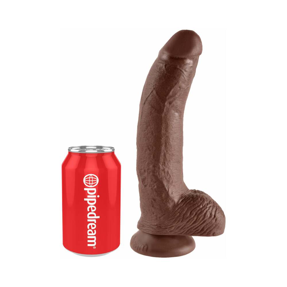 King Cock 9" Cock w/Balls - Brown