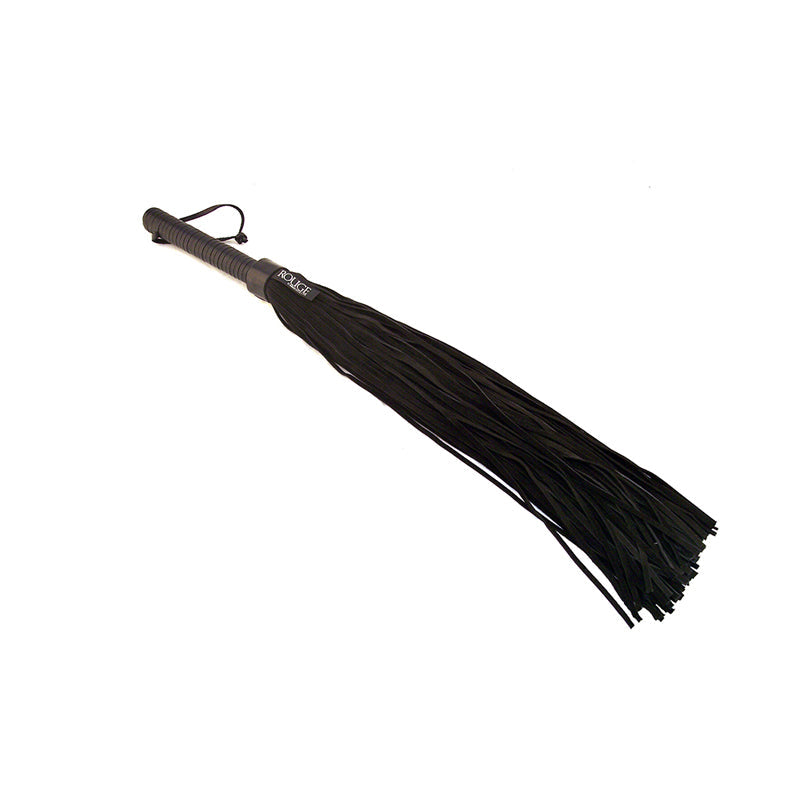 Rouge Suede Flogger w/Leather Handle - Black