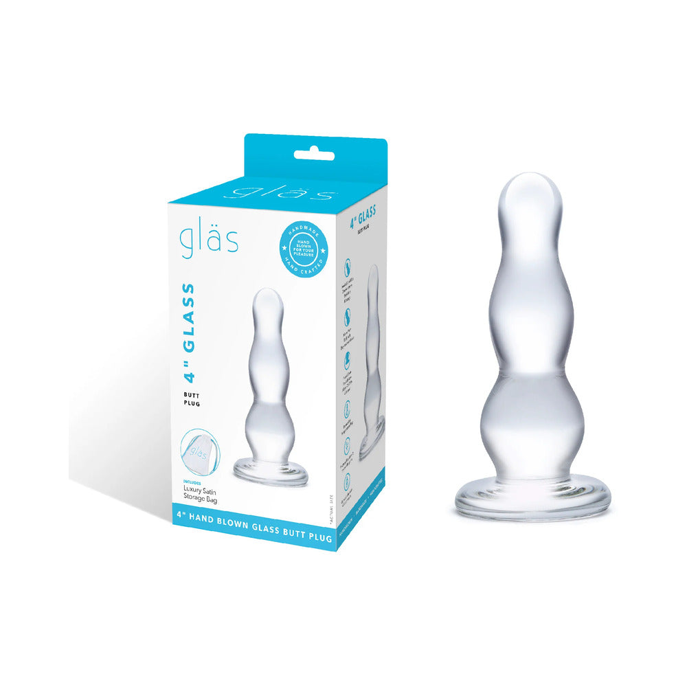 Glas 4" Butt Plug - Clear