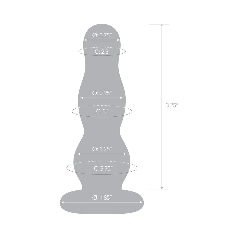 Glas 4" Butt Plug - Clear
