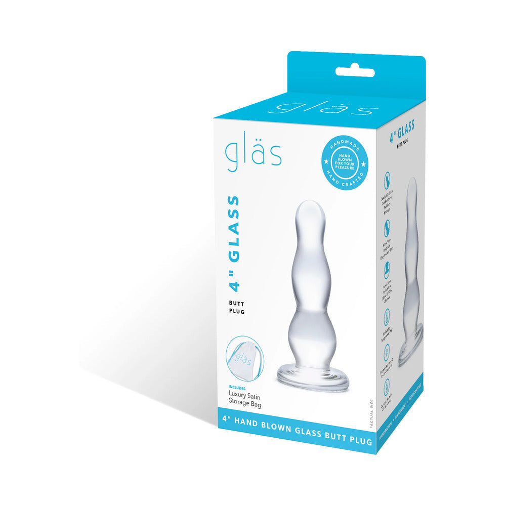 Glas 4" Butt Plug - Clear
