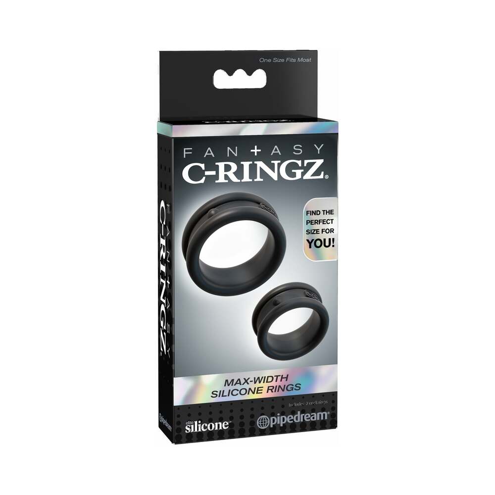 Fantasy C-Ringz Max Width Silicone Rings - Black