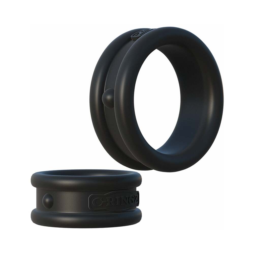 Fantasy C-Ringz Max Width Silicone Rings - Black