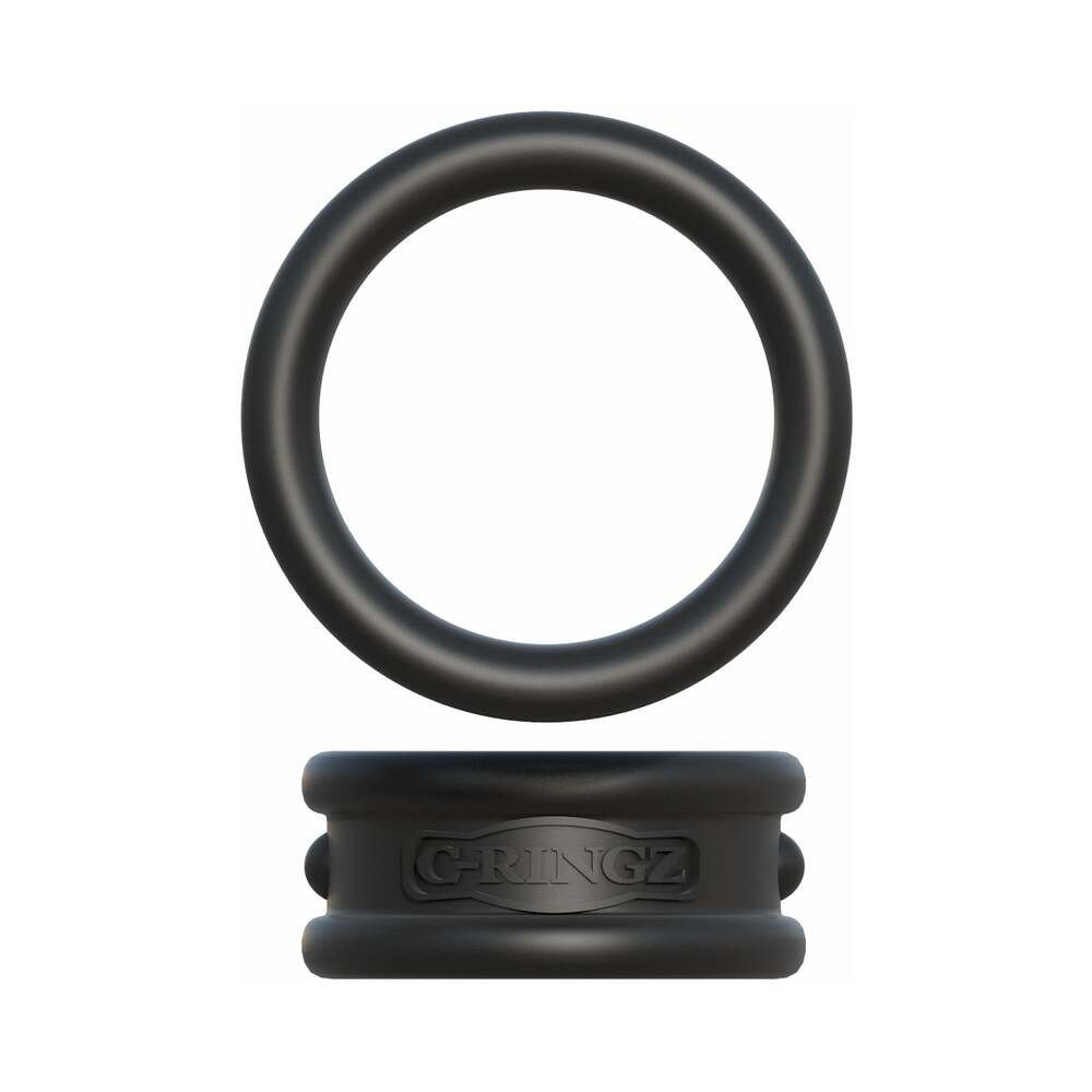 Fantasy C-Ringz Max Width Silicone Rings - Black