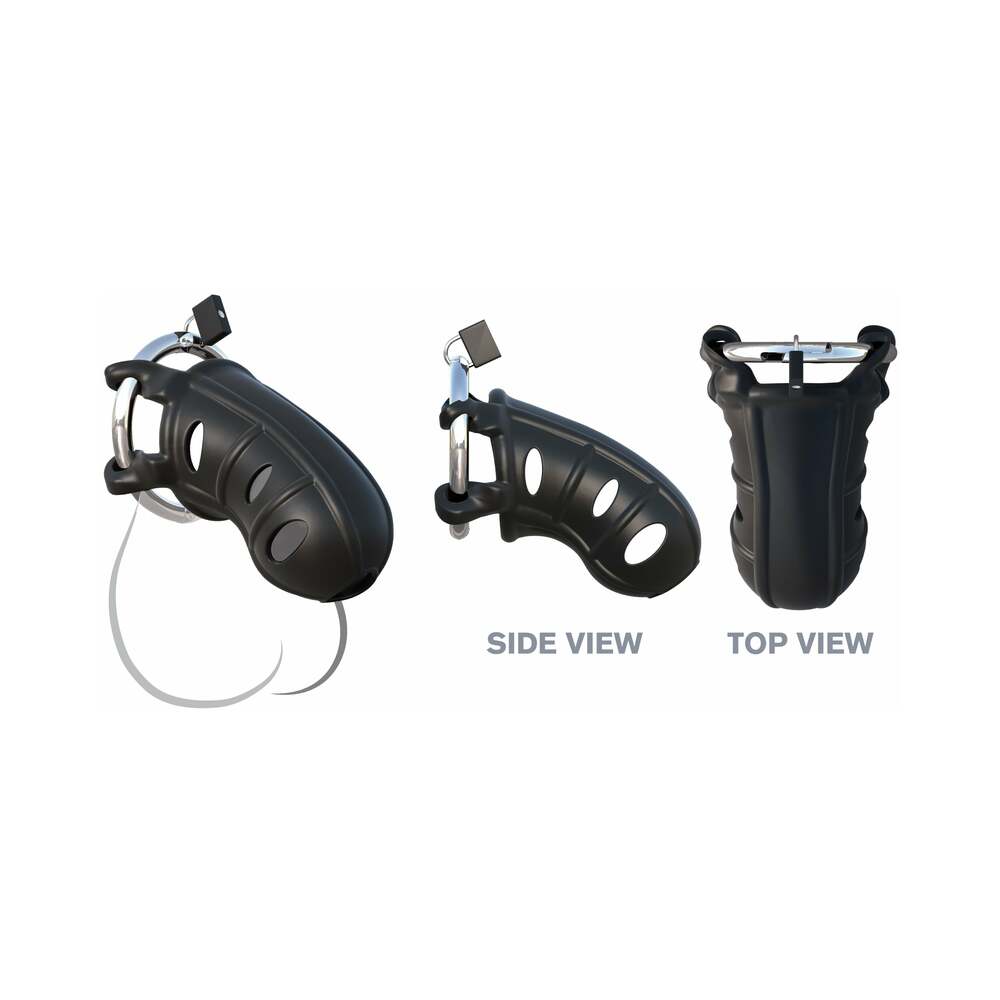 Fantasy C-Ringz Hardcore Silicone Cock Blocker - Black
