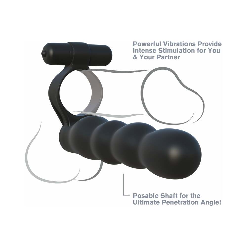 Fantasy C-Ringz Posable Partner Double Penetrator-Black