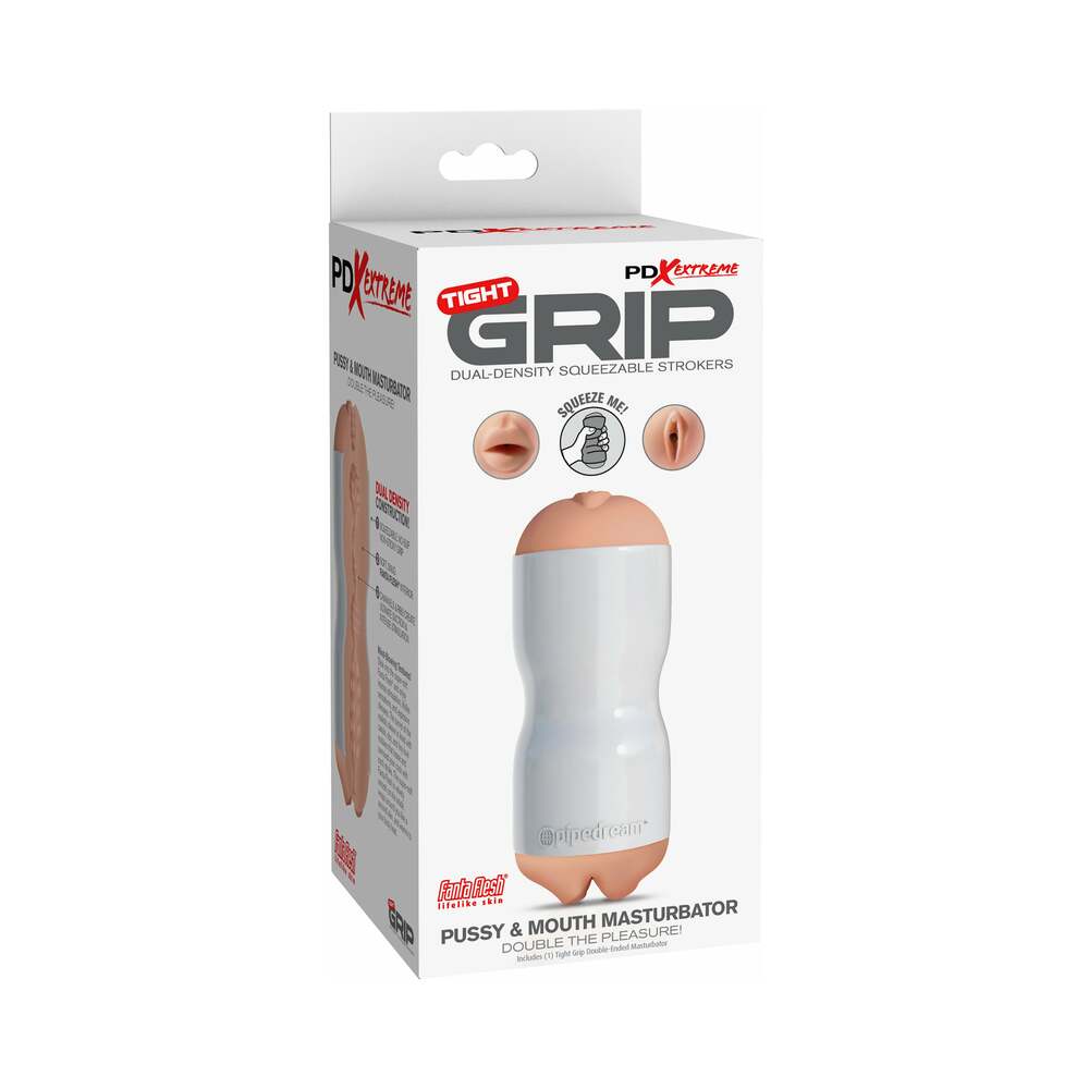 Pipedream Extreme Toyz Tight Grip Dual Density Squeezable Strokers - Pussy & Mouth