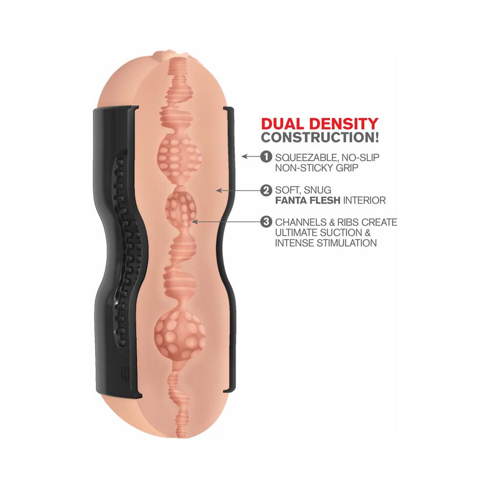 Pipedream Extreme Toyz Tight Grip Dual Density Squeezable Strokers - Pussy & Ass