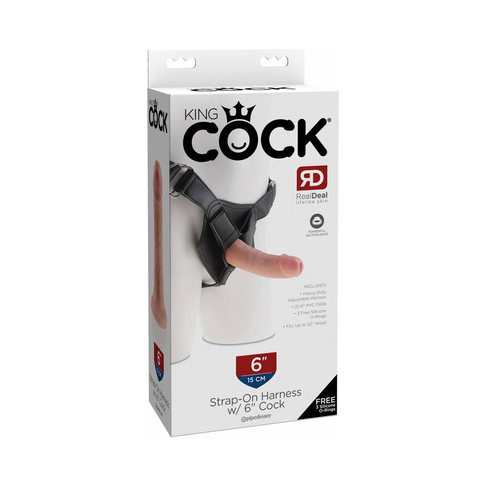 King Cock Strap-on Harness With Cock-Light 6"