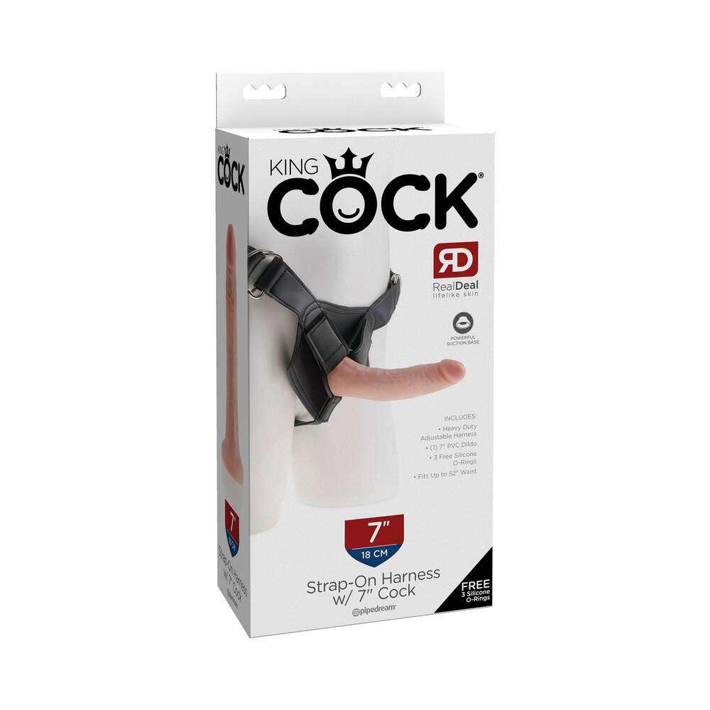 King Cock Strap-on Harness With Cock-Light 7"