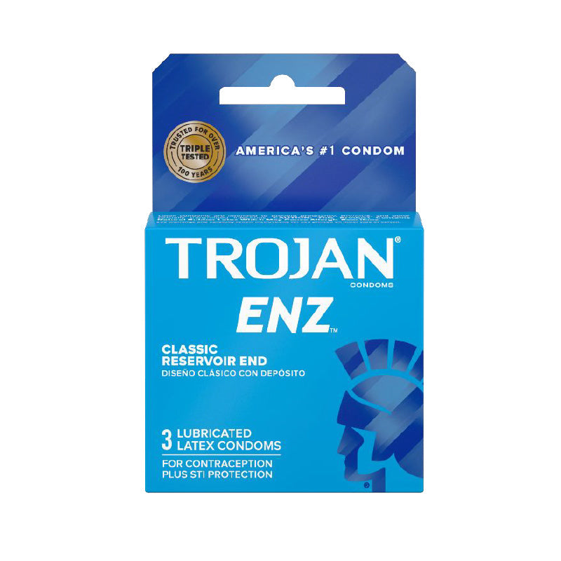 Trojan Enz Lubricated Condoms - Box of 3