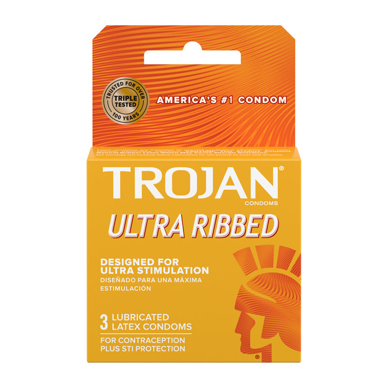 Trojan Ultra Ribbed Condoms (3 Pack)
