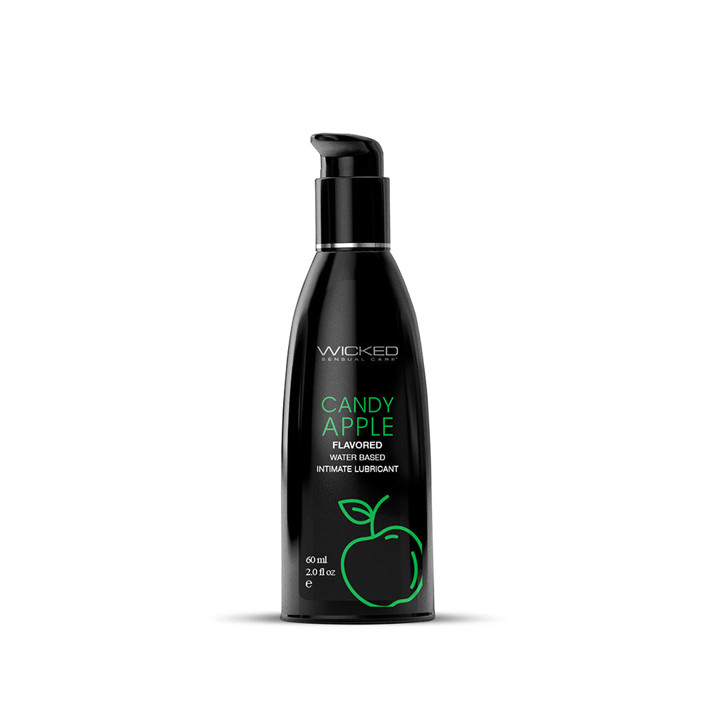 Wicked Sensual Care Aqua Flavored Lube-Candy Apple 2oz