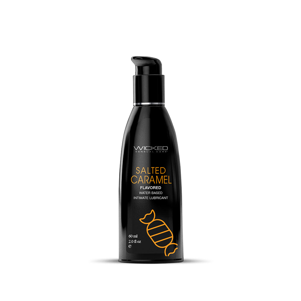Wicked Sensual Care Aqua Flavored Lube-Salted Caramel 2oz