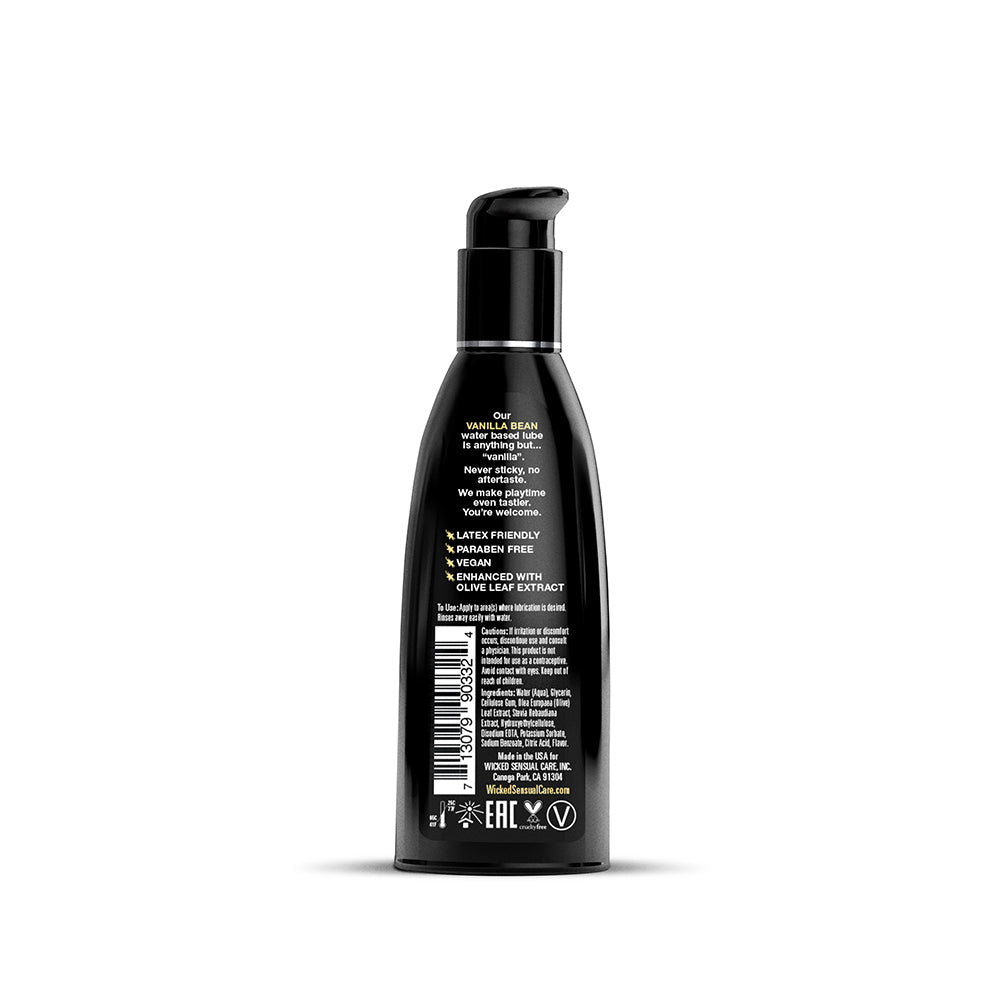 Wicked Sensual Care Aqua Flavored Lube-Vanilla Bean 2oz