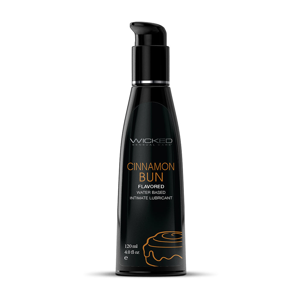 Wicked Sensual Care Aqua Flavored Lube-Cinnamon Bun 4oz
