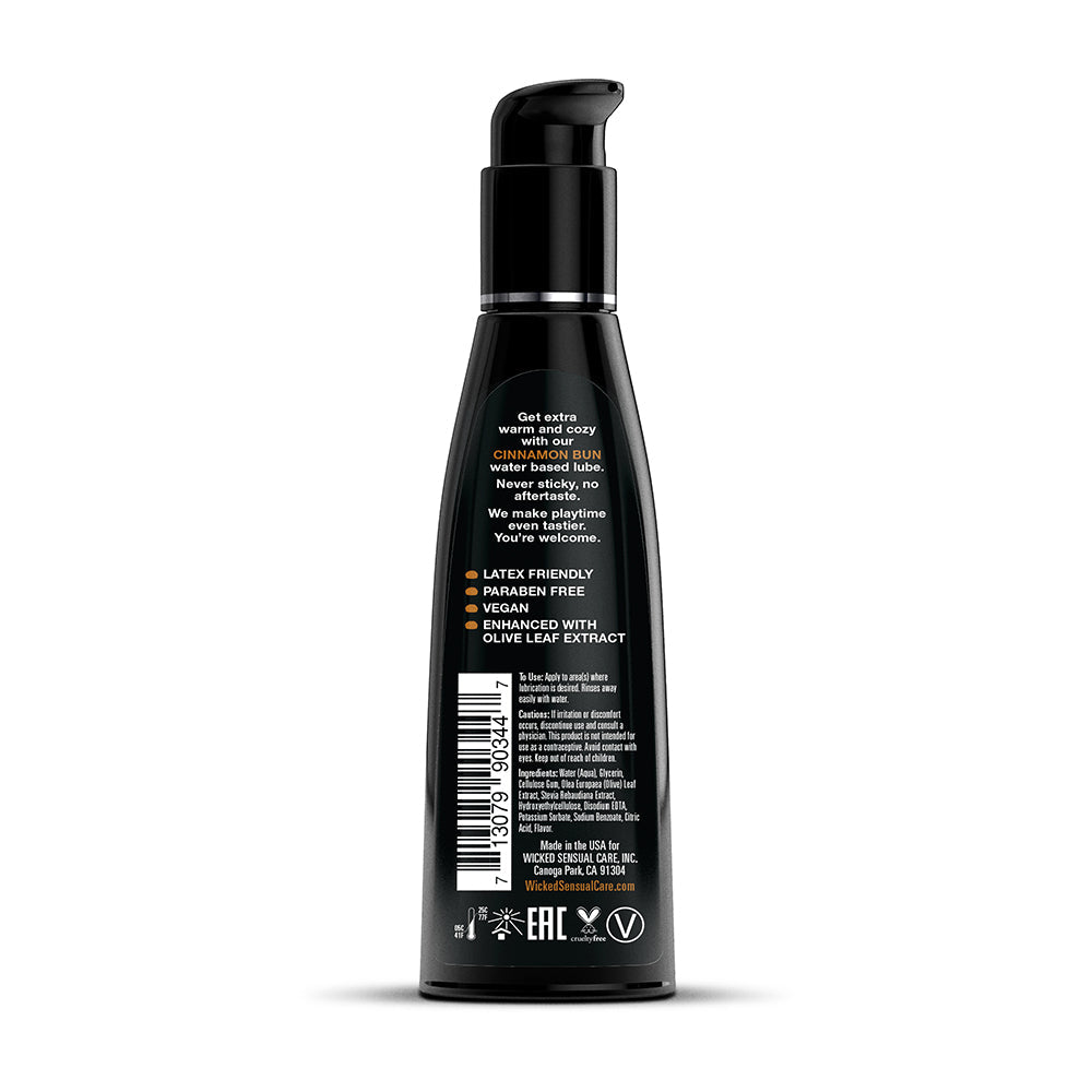 Wicked Sensual Care Aqua Flavored Lube-Cinnamon Bun 4oz