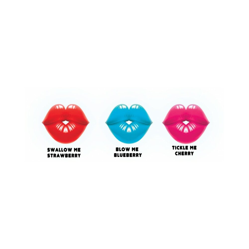 Dick Lips Gummy Cock Rings Assorted 3pk