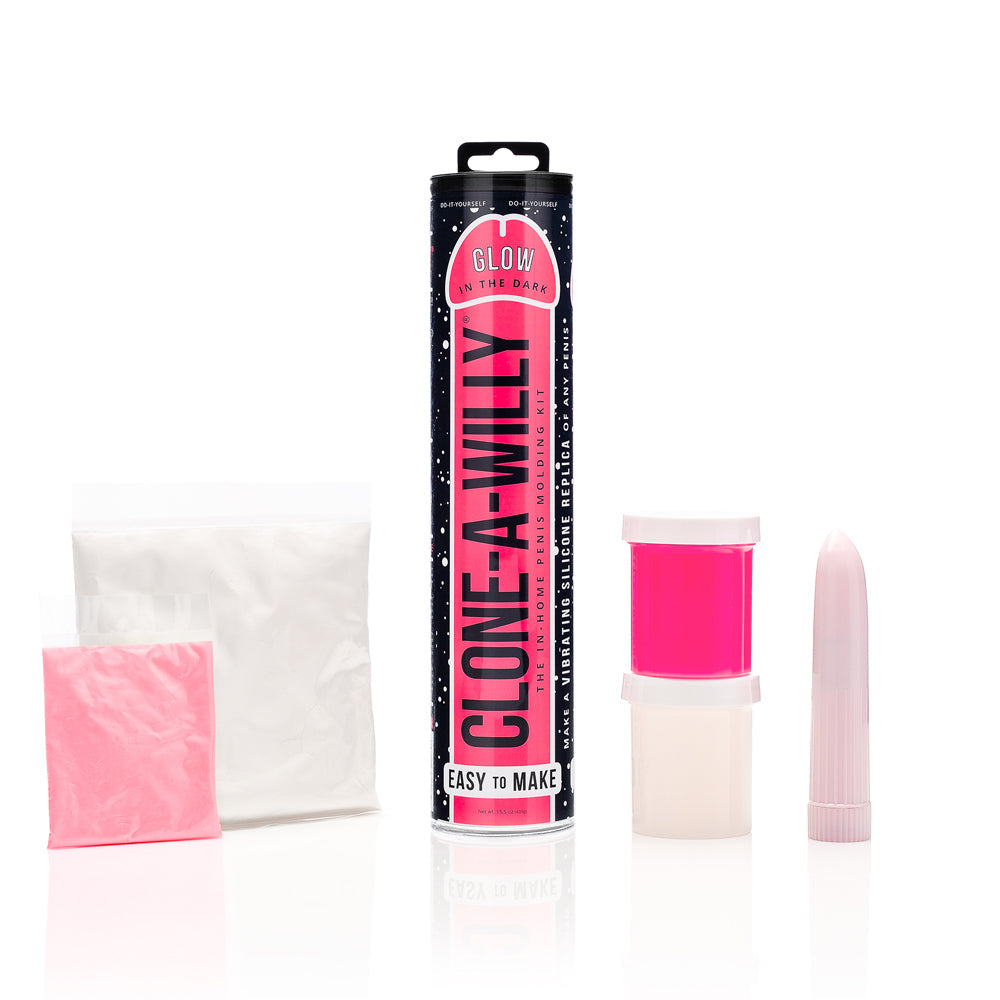 Clone-A-Willy Glow In The Dark Vibe Kit-Pink