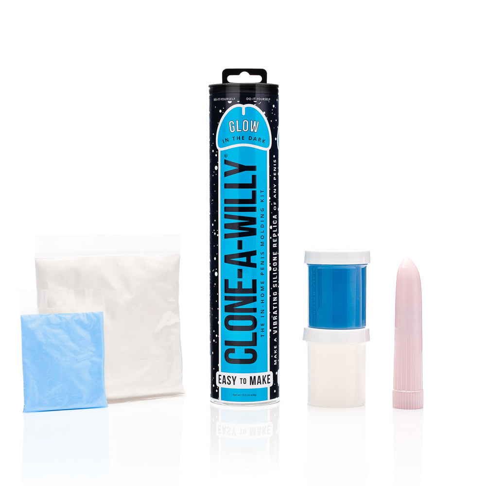 Clone-A-Willy Glow In The Dark Vibe Kit-Blue
