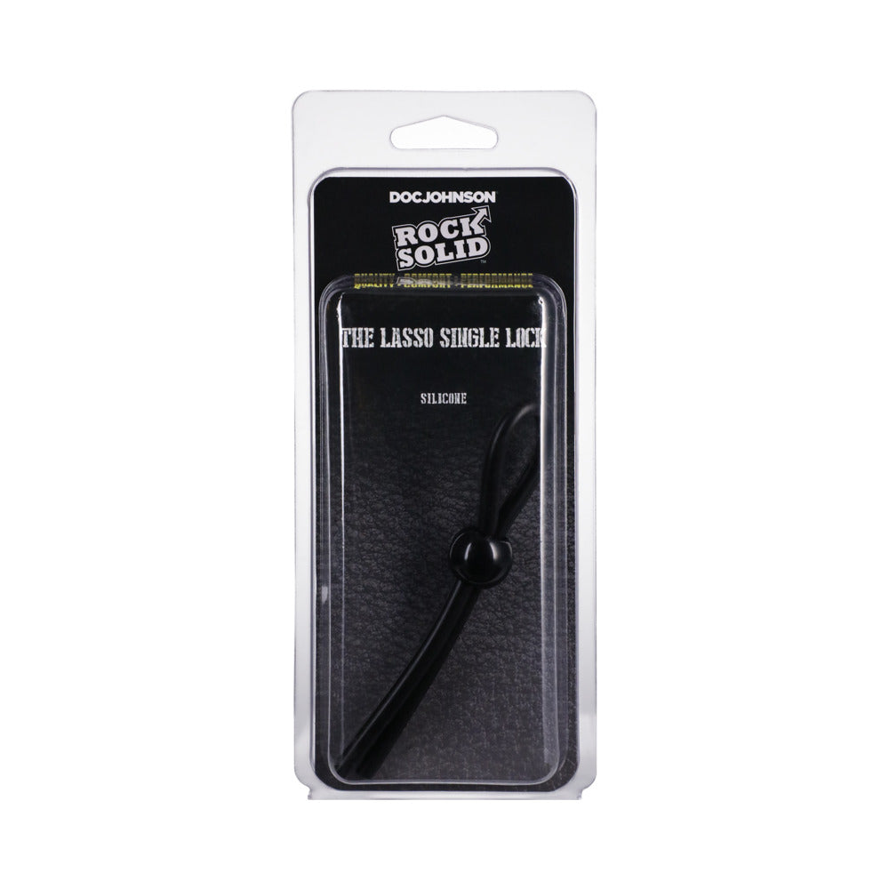 Rock Solid Lasso Single Adjustable Lock Black Silicone
